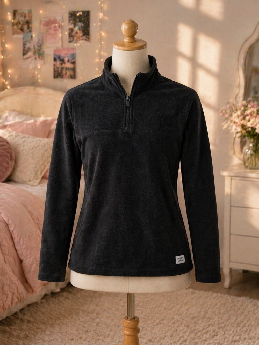 Happy Nation Girls Polar Fleece Half Zip